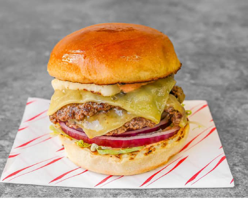 Burger Served in Burgerico's Restaurant in Glasgow