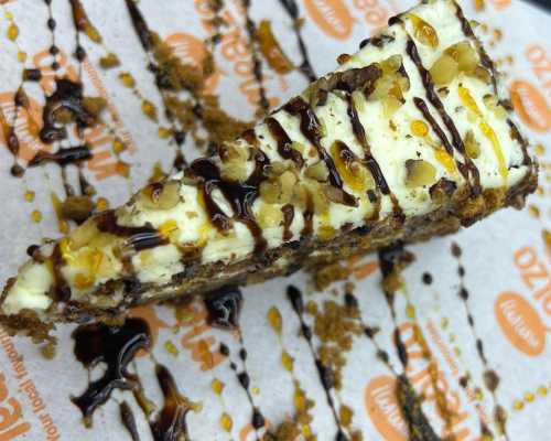 Carrot Cake Served in Burgerico's Restaurant in Glasgow